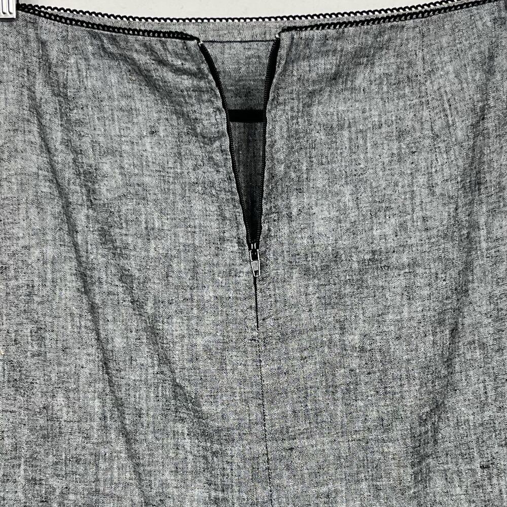Vintage Byer Womens Linen Blend‎ Gray Trumpet Skirt Size 7 Secretary Office Y2K - Picture 4 of 11